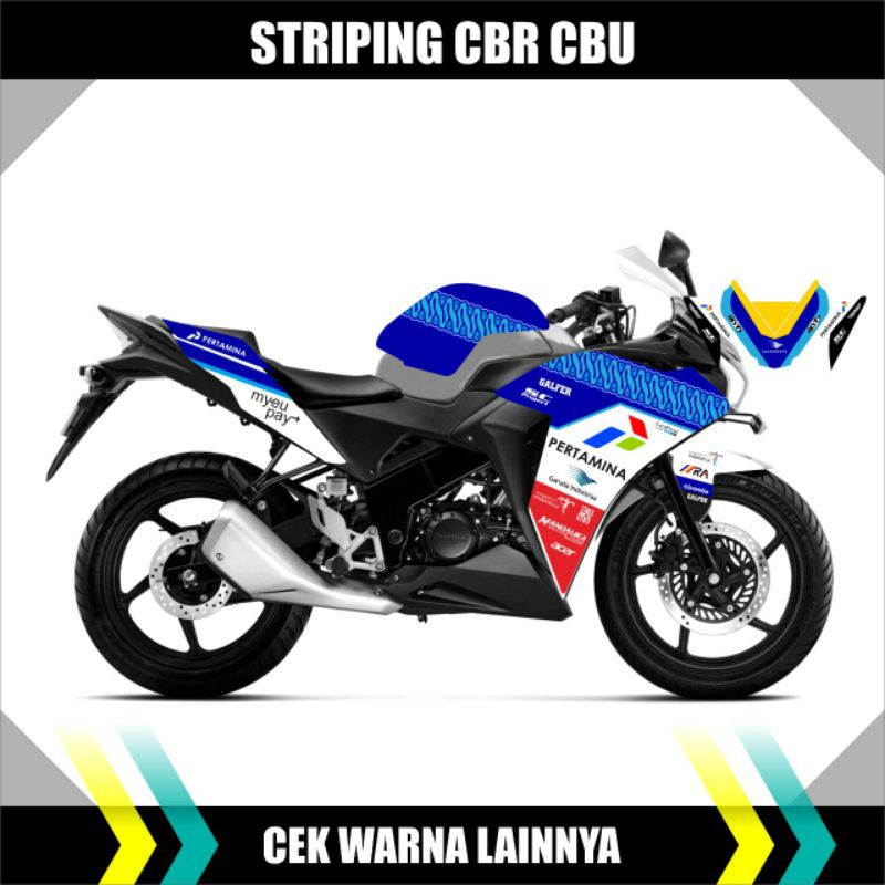STRIPING CBR CBU/ VARIASI PERTAMINA MANDALIKA/ STIKER HONDA CBR CBU
