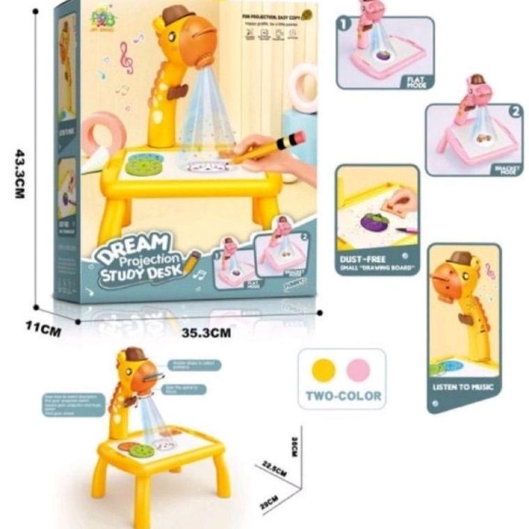 

ezc75 Meja belajar anak proyektor edukasi anak jerapah besar .