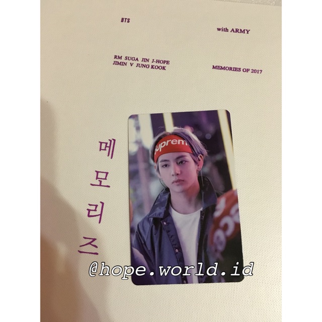 V PHOTOCARD BTS MEMORIES OF 2017