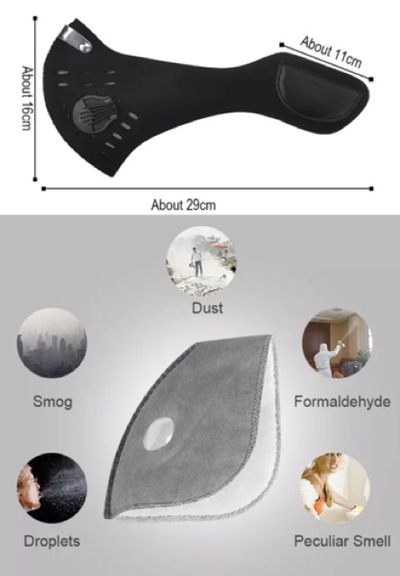 Masker Filter Import, cycling mask, X-Tiger Mask. 3 ply, safety, adem, nyaman buat olahraga Termurah-4