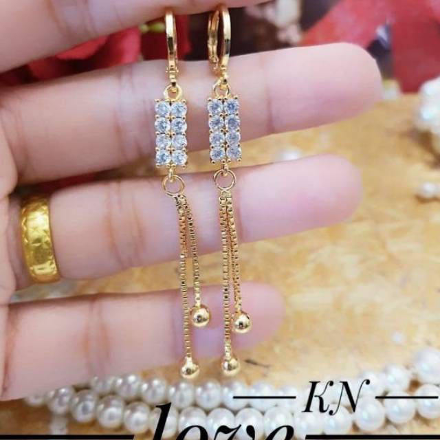 Xuping anting lapis emas 24k 1205l