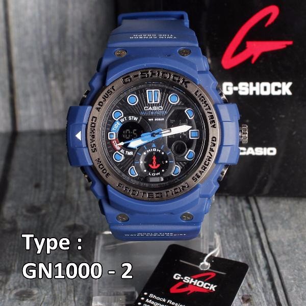 KUALITAS TERBAIK  Casio GShock GN1000 Full Blue / Biru , Jam Tangan Pria murah  D-19