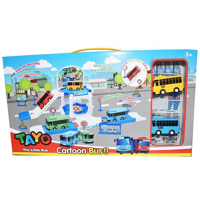 Mainan Bus Dayo Parking Lot Cartoon Bus ZY-002