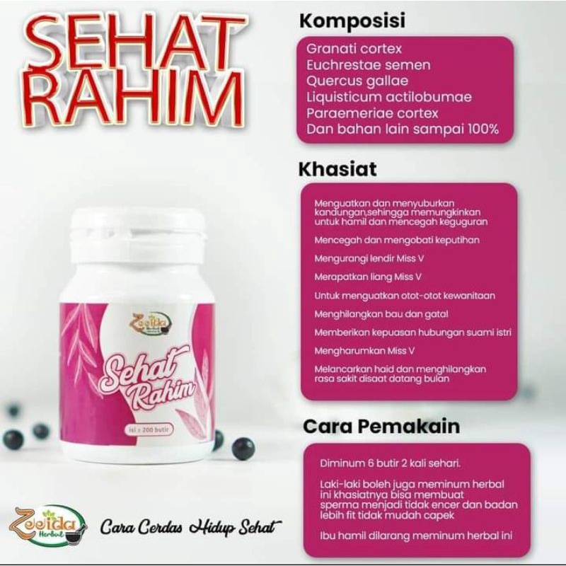 

SEHAT RAHIM BY ZEEIDA HERBAL