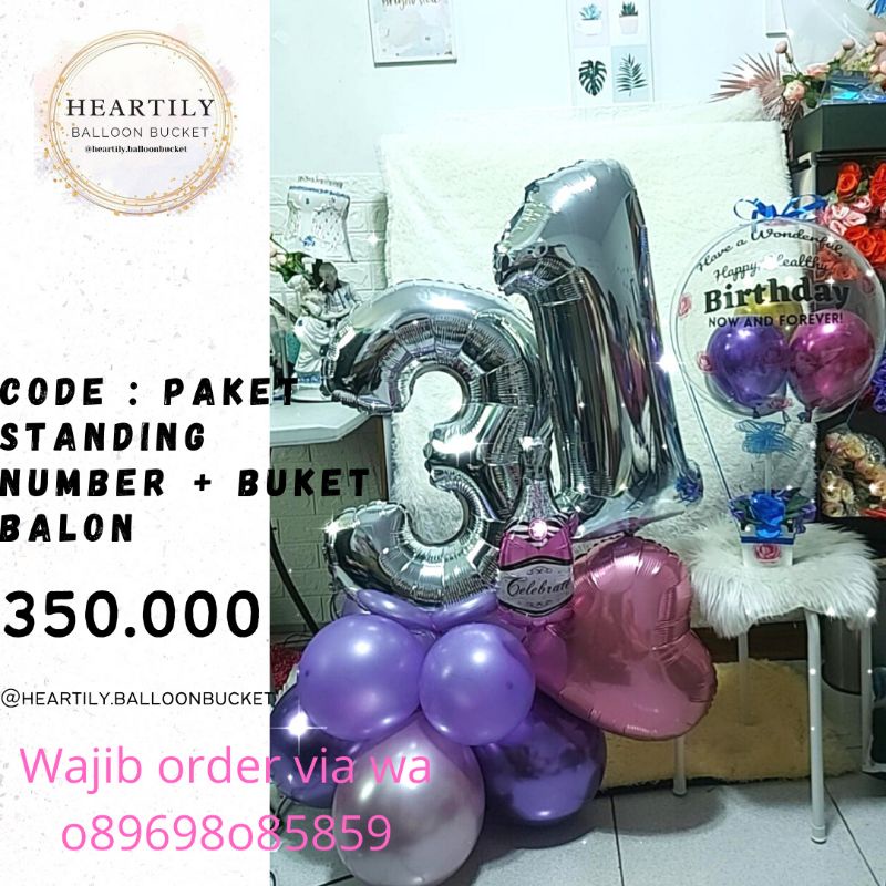 [Order H-5] Buket Balon Balloon Bucket Balon Wisuda Snack Balloon Bucket Bunga Snack