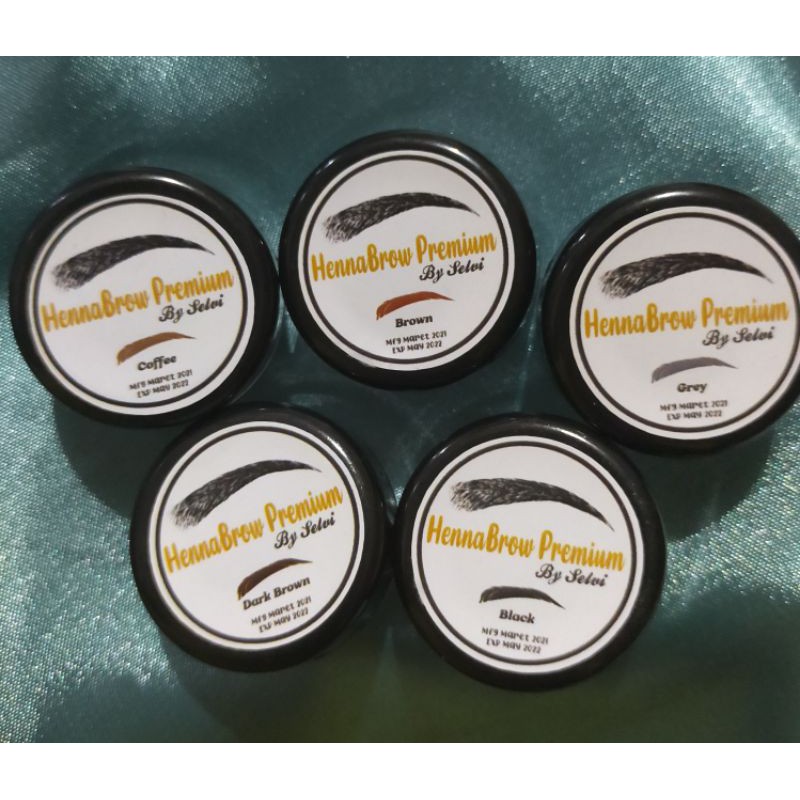 HennaBrow Premium By Selvi Henna Alis - Henna Premium ( COD )FREE CETAKAN ALIS