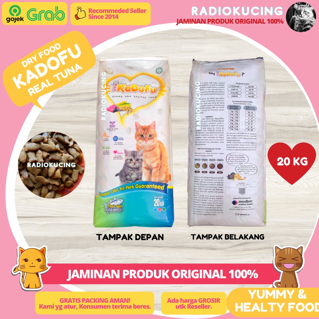 KADOFU Tuna 20 Kg All Stages Makanan Kucing Semua Umur [ JUWIES RADIO KUCING ]