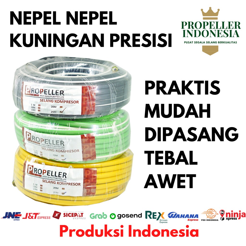 Selang Paket Kompresor Hitam 25M Selang Kompresor Angin Selang Kompresor Angin