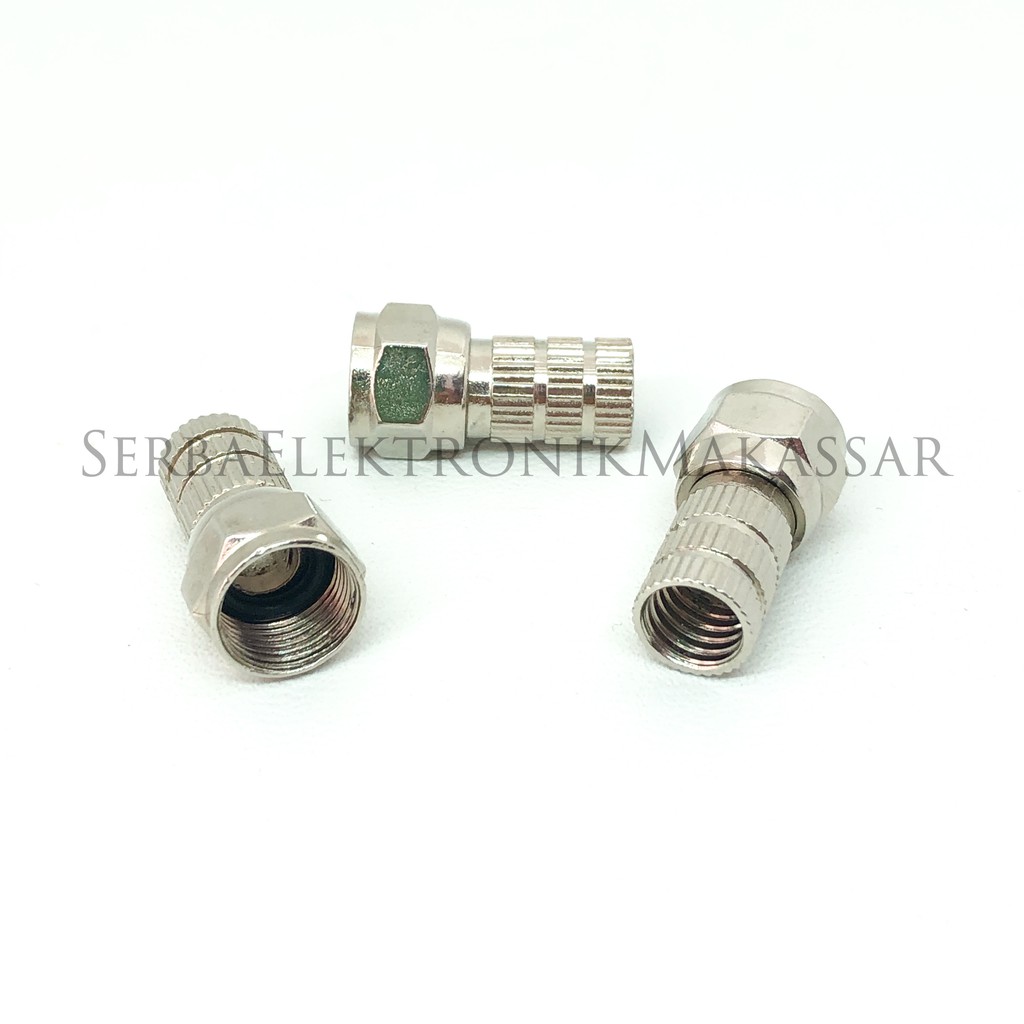 Connector Konektor Drat RG-6 Karet Antenna Televisi