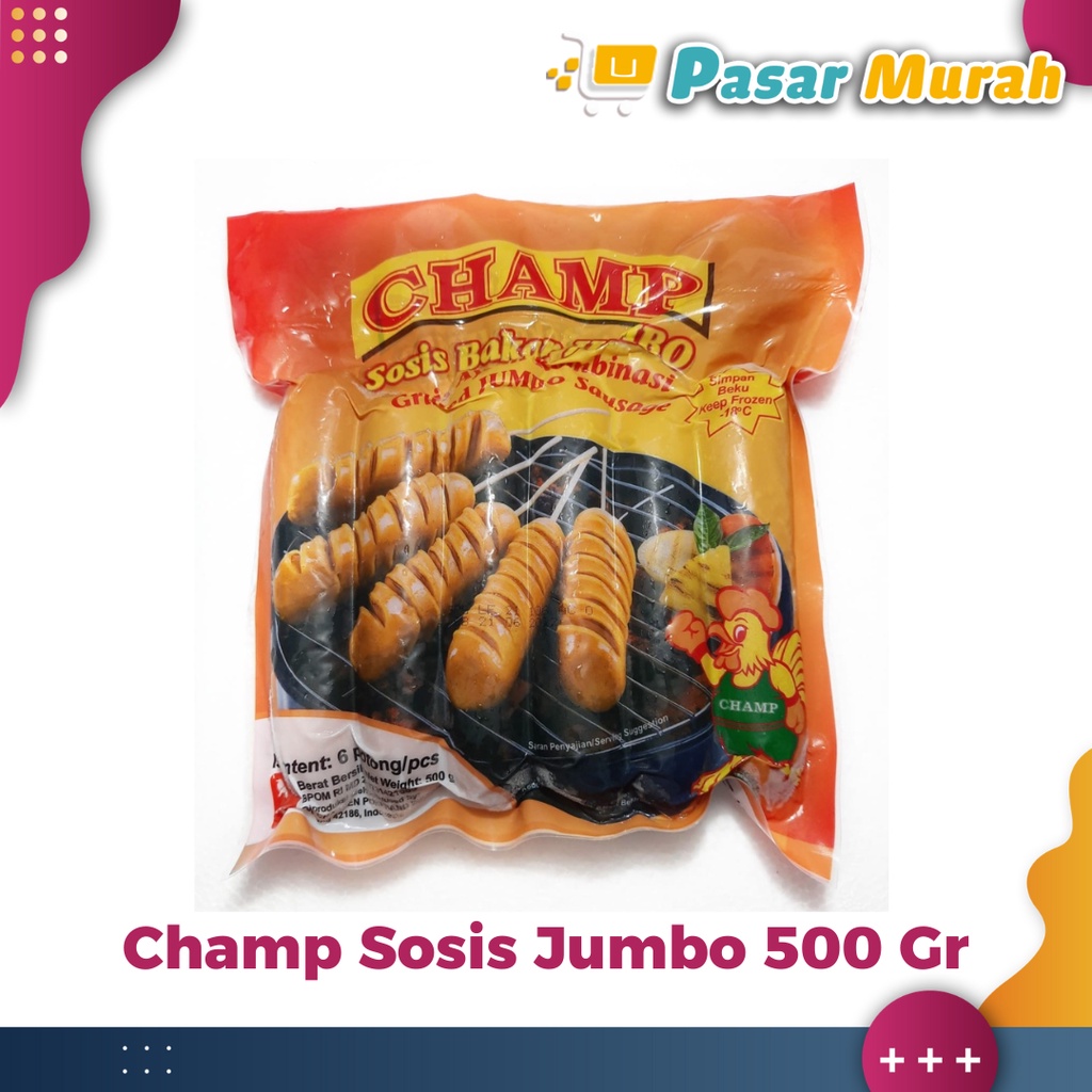 

Champ Sosis Jumbo 500 Gram Isi 6 Pcs | PASAR MURAH MEDAN