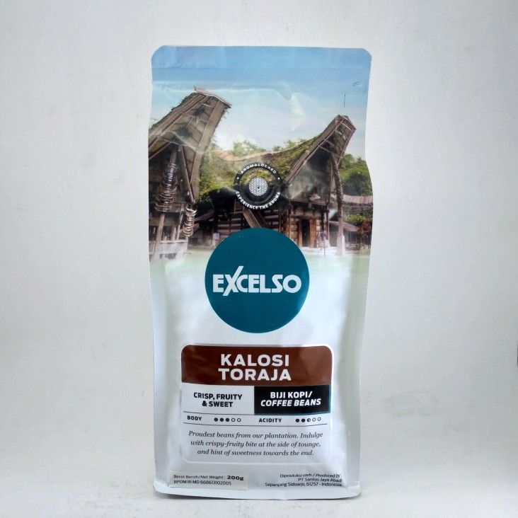 

Terlaris Excelso Coffee Kalosi Toraja Single Origin Coffee Beans 200 gram