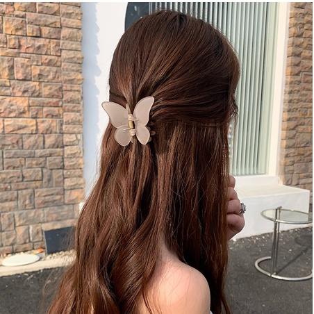 PREMIUM Jepit Rambut Korea Kupu Kupu 7CM - Jedai Doff Kupu Jepitan Rambut Matte Butterfly Hair Claw Clips