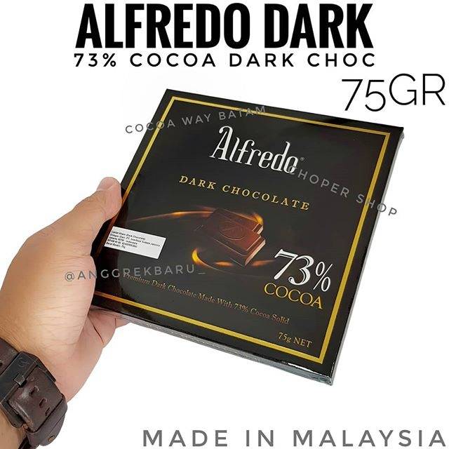 

Cokelat Alfredo Dark Chocolate 73% 75gr / Coklat Hitam Alfredo