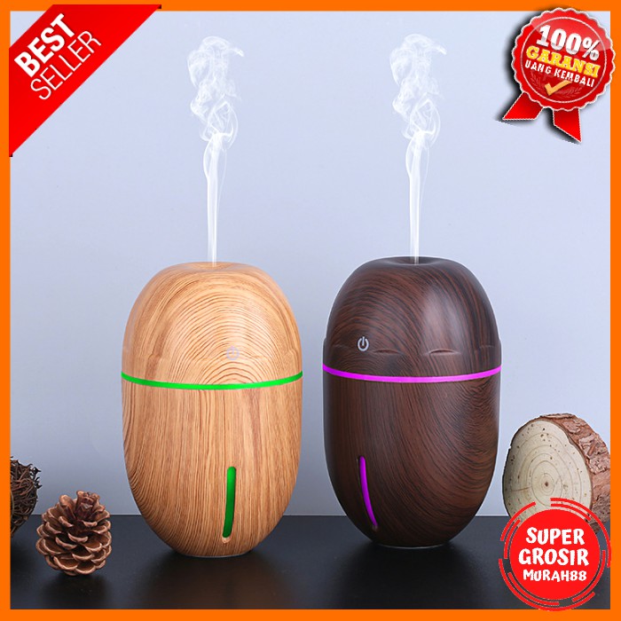 Humidifier Ultrasonic Aroma Essential Oil Diffuser Wood Design 300ml