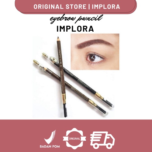 Implora Eye Brow Pencil 2 IN 1 ( PENSIL + SERUTAN + SIKAT ) ORIGINAL BPOM / 2IN1 PENSIL ALIS IMPLORA