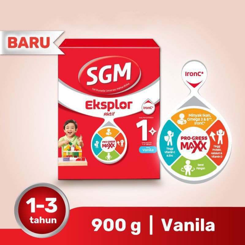 Susu SGM 1 plus 900 gr Pro-gressmaxx (madu/vanila)