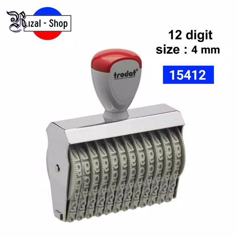

TRODAT Stempel Angka 12 Digit 4 mm 15412