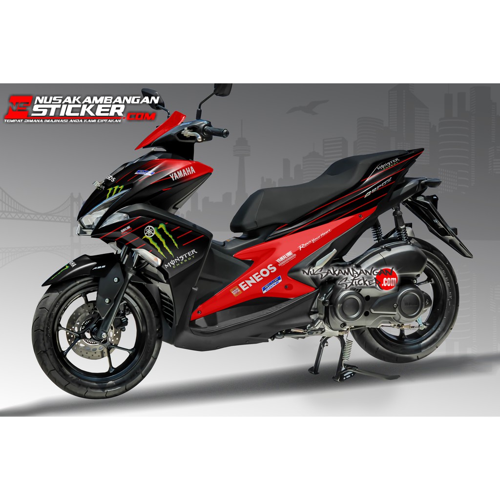 Decal Stiker aerox - MONSTER MOTO GP 2019 MERAH