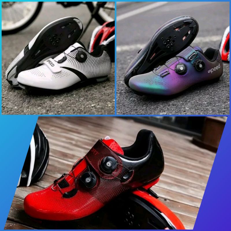 Promo Sepatu Cleat Sepeda Roadbike Shoes Road Bike 2 in 1 MTB Clit Pengunci Speed Sport Bike Bicycle Boa Spatu Sepeda Balap