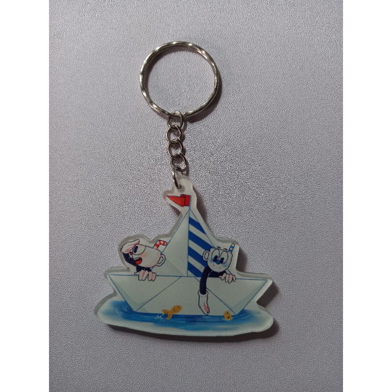 Keychain acrylics cuphead