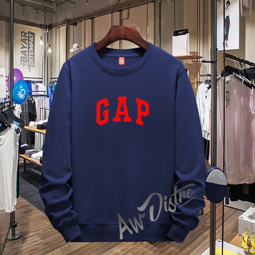 COD Sweater Distro GAP Ret Premium Quality Sweater Tulisan Jaket Kata-Kata Hoodie Sablon