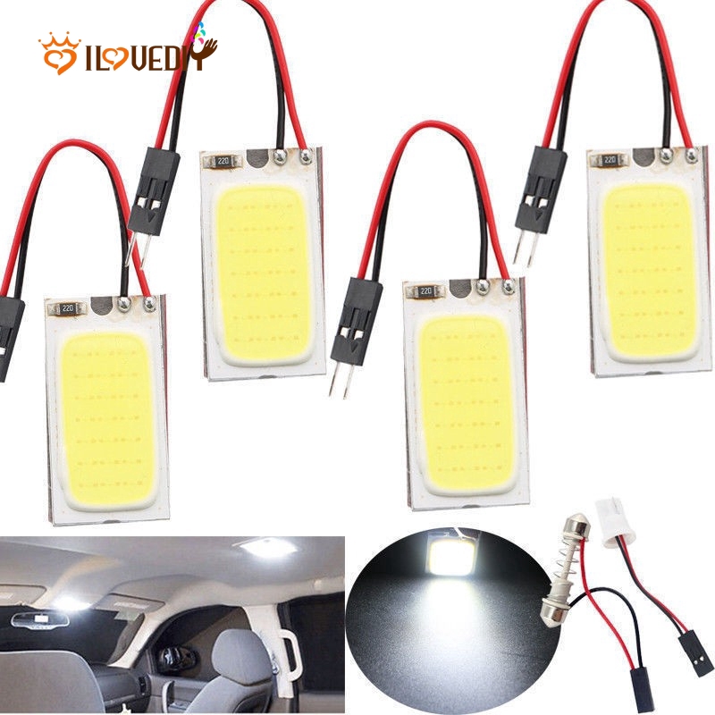 Lampu Led Cob T10 48smd 4w 12v Warna Putih Untuk Dome/Panel Interior Mobil