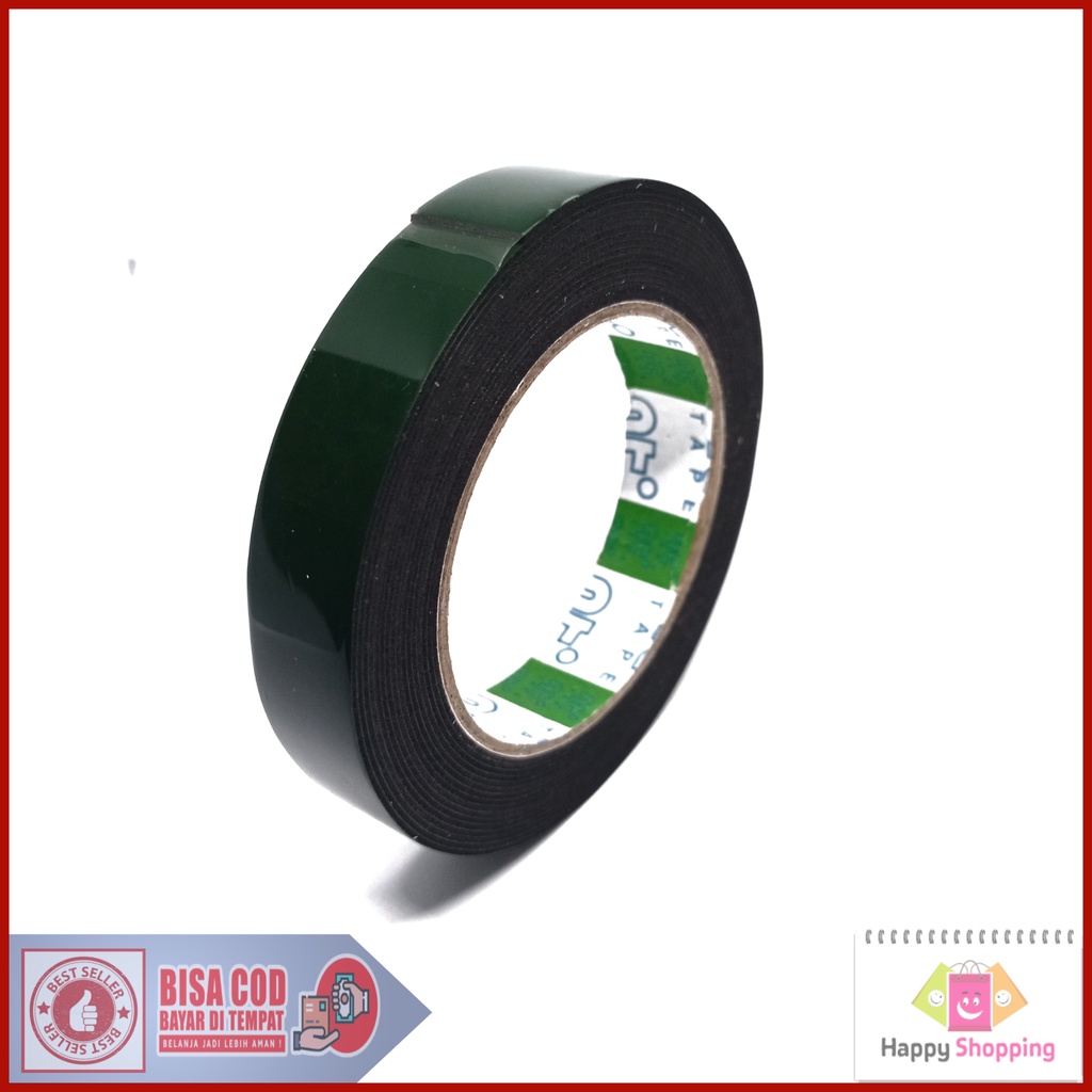 

Double Tape Hijau Busa 1Incix5m/ Perekat Lem