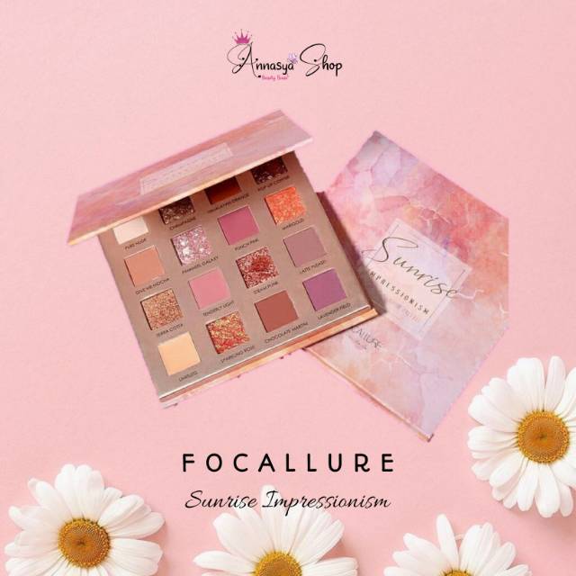 New Focallure Sunrise Impressionism Palet Eyeshadow 16 Warna original