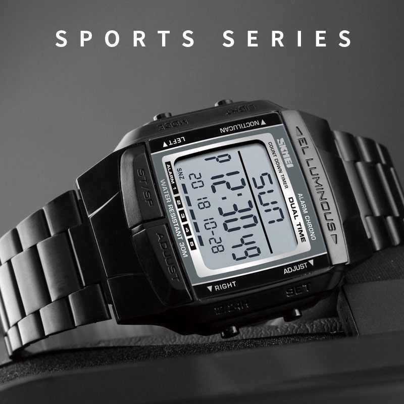 Jam Tangan Skmei Digital Pria JT 105 Sport Watch Cowok Berkualitas Jamtangan Waterproof Menarik