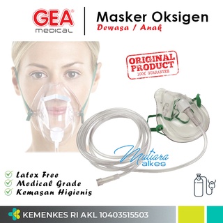 Image of Masker Oksigen GEA Dewasa dan Anak - Oxygen Mask Adult Child