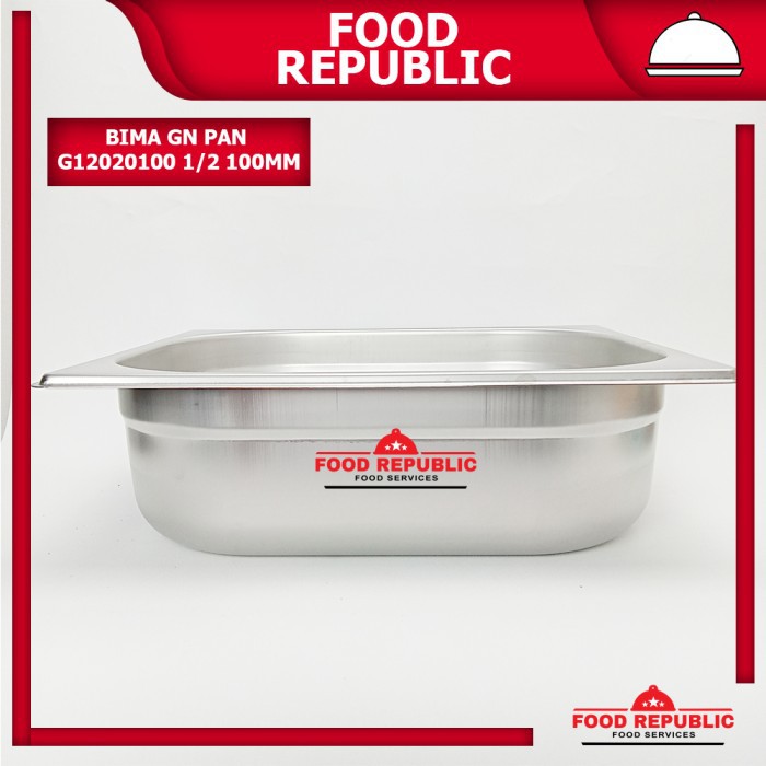 BIMA GASTRONOM FOOD PAN UKURAN 1/2 100mm - WADAH PRASMANAN STAINLESS