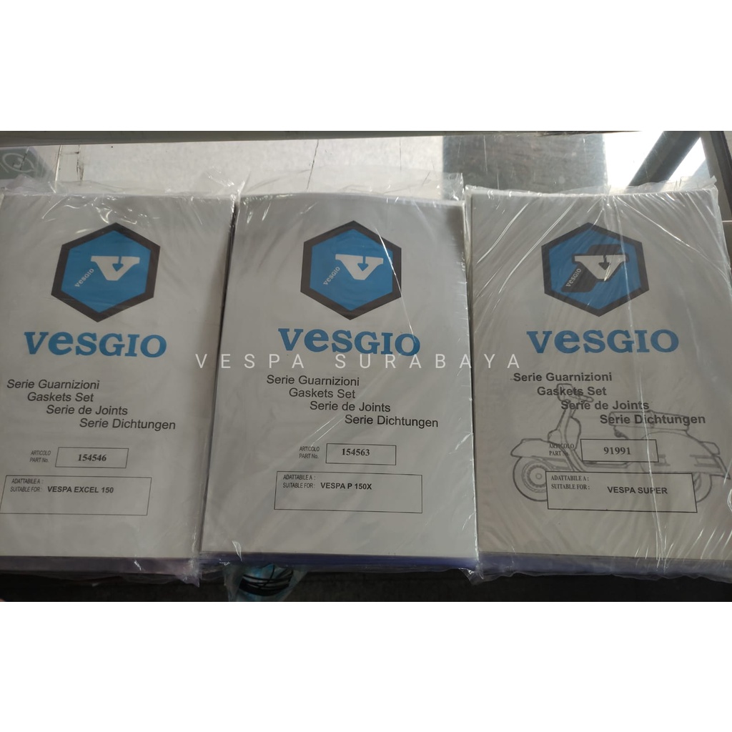 Jual Packing set paking set Vespa Super Excel Px merk Vesgio Indonesia