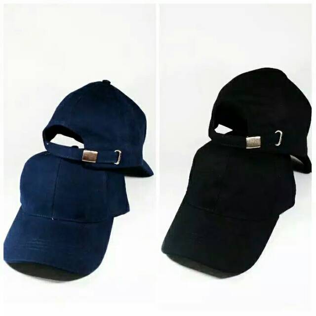 Topi baseball Dewasa Rafel denim Clip pengait cakop  Besi metal buckle tebal empuk bisbol pria wanita