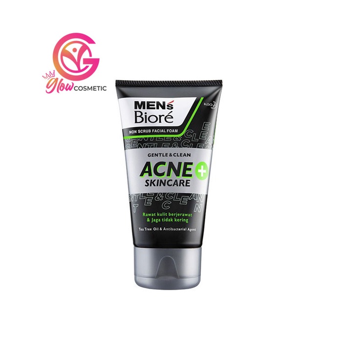 MENS BIORE FACIAL FOAM GENTLE &amp; CLEAN ACNE SKINCARE