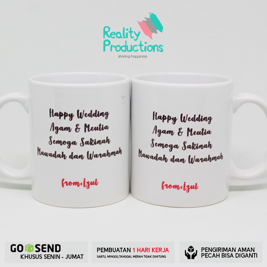 Mug Couple Pengantin Aceh Hijab Untuk Kado Pernikahan Shopee