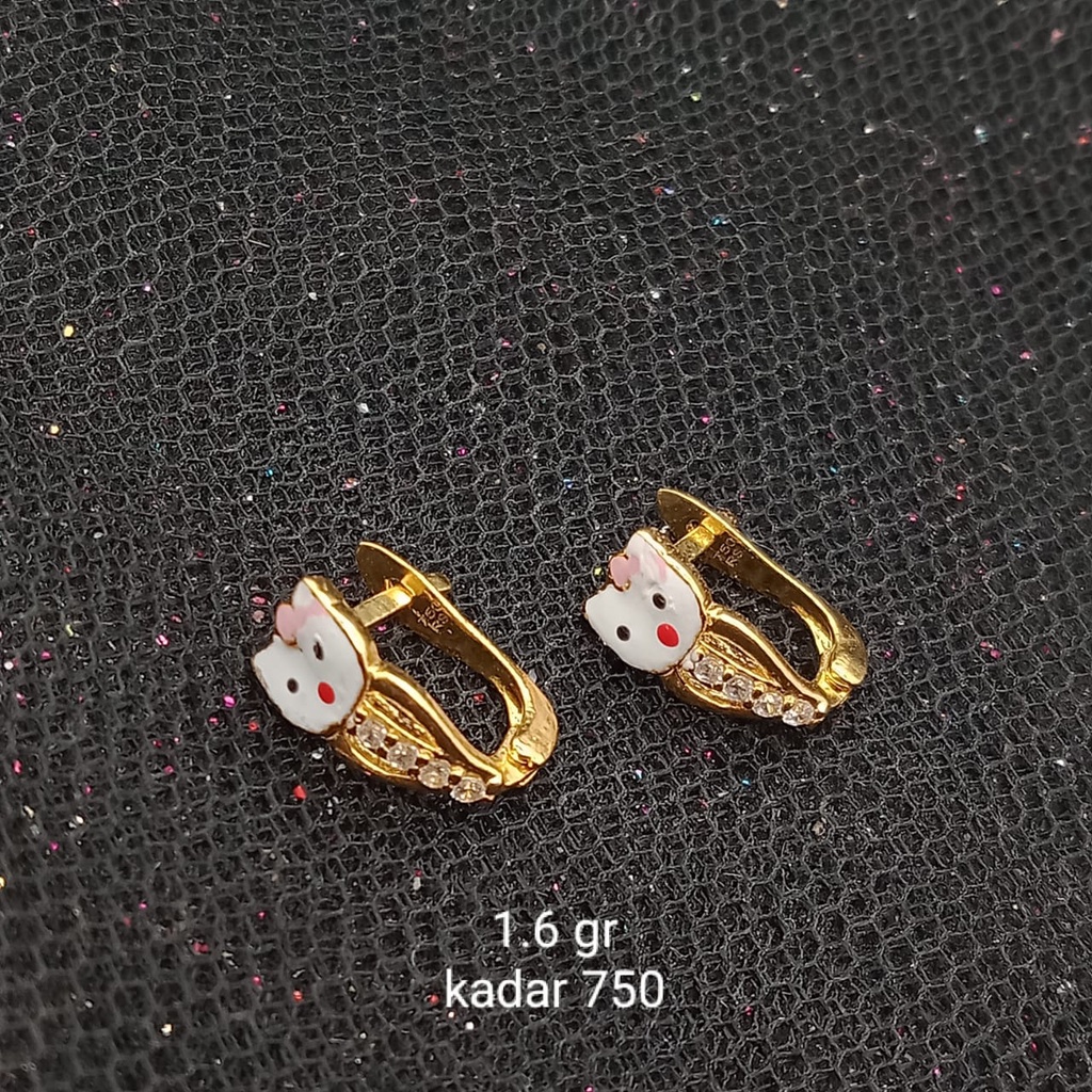 Anting anak emas 17K - 1.6 gr kadar 750 - 3737