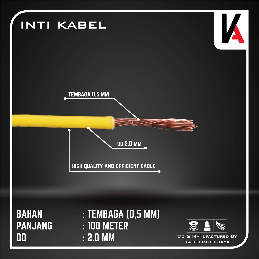 Kabel Bintik AVS 0.5MM x 100M Kabel Otomotif Body Mobil Motor Serabut Tembaga (Plastik)