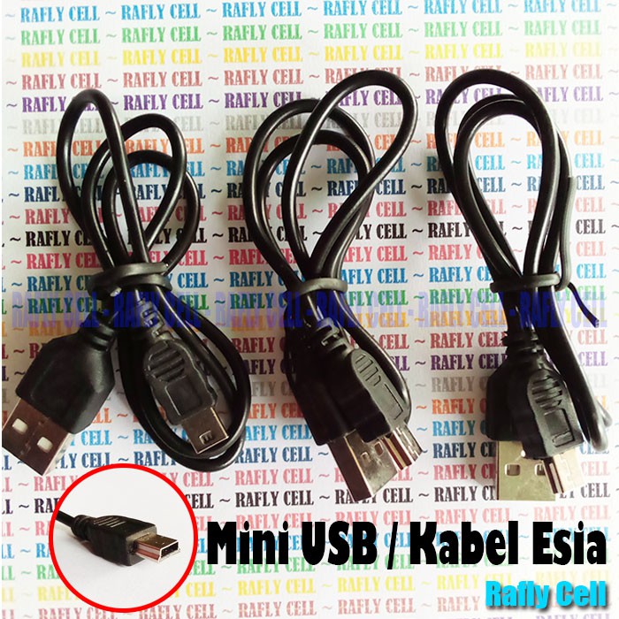 Kabel Charger Mini USB Buat HP TV Cina Esia Jadul Kamera Digital Lama Speaker Aktif Bluetooth Kipas 
