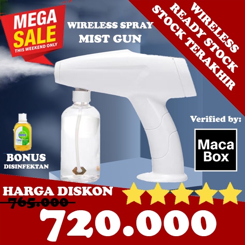 Semprotan Wireless Nano Spray Steam Gun Disinfektan Portable BATERAI