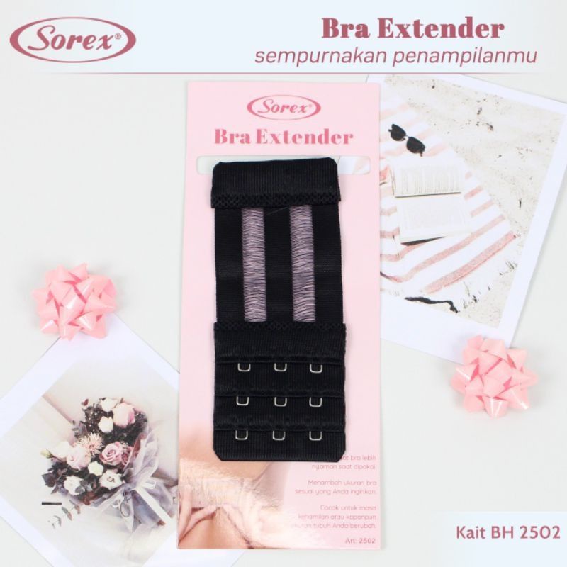 Sambungan Tali BH Bra Extension Kait Dua dan Kait Tiga Sorex Best Seller