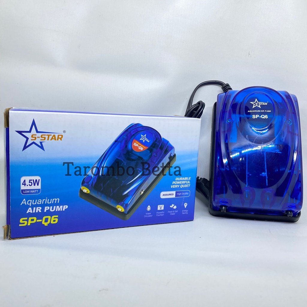 Mesin Aerator SEA STAR 2 Dua Lubang Gelembung Udara Air Ikan Aquarium