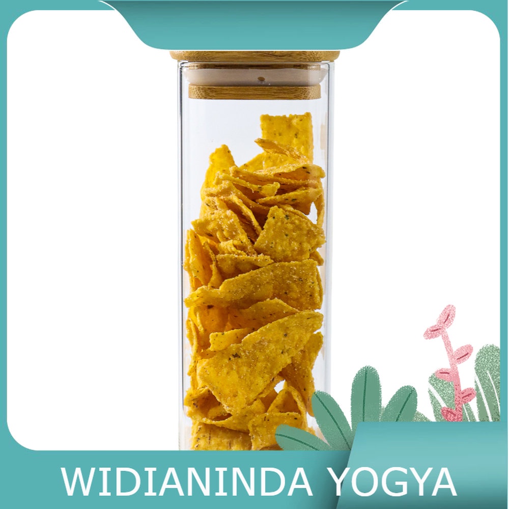 Toples Kaca Penyimpanan Makanan Glass Storage Jar 450ml - HC1019