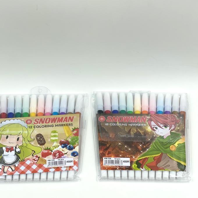 

12.12 BIG SALE FASION Spidol / Pensil Marker Snowman 12 Warna PW-12A / PW 12A