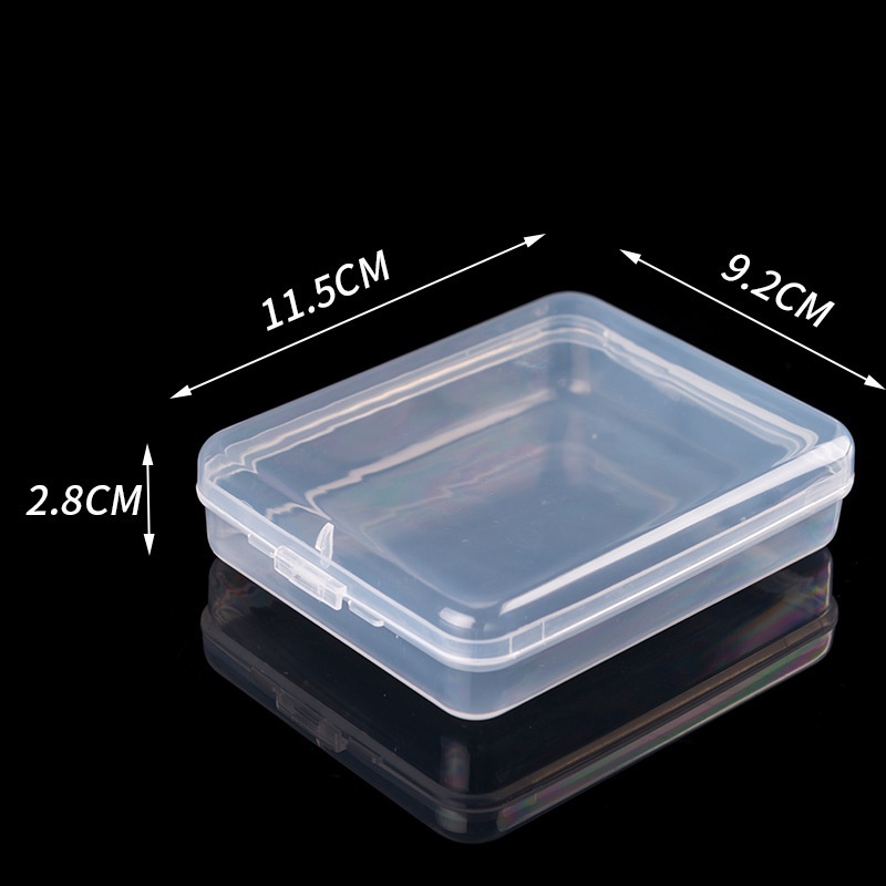 Kosmetik Perhiasan Earplug Alat Tulis Kantor Aneka Wadah Organizer Plastik Bening Persegi One-piece Clamshell Desktop Storage Box