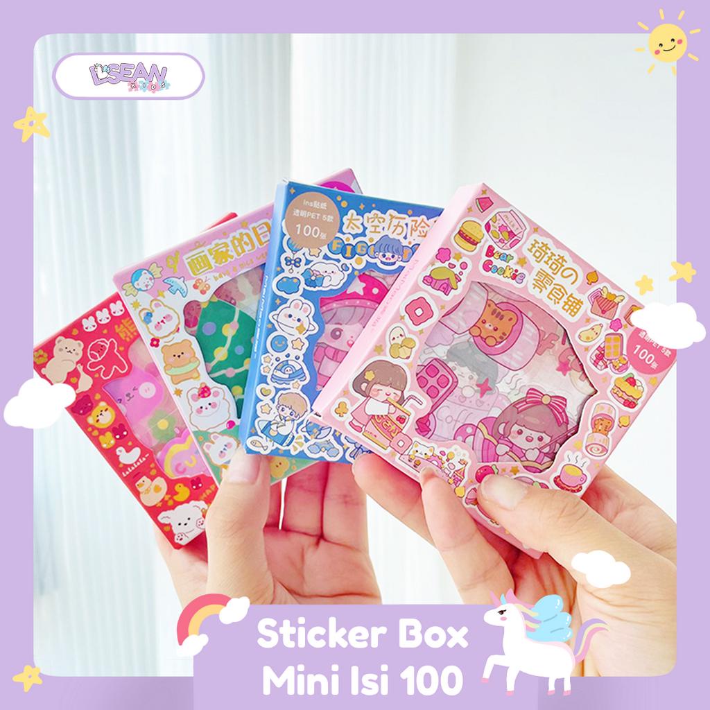 

MINI Sticker Box Jurnal Dekorasi DIY Stiker Korea Deco Lucu Anti Air Aesthetic PVC Isi 100