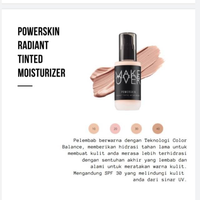 Make Over Power Skin Radiant Tinted Moizturizer