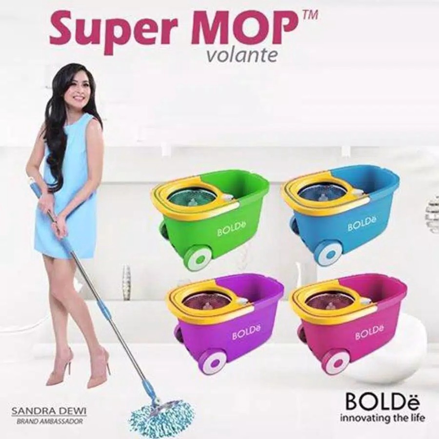 Bolde Super Mop Volante Alat Pel Stainless Beroda 7 Liter