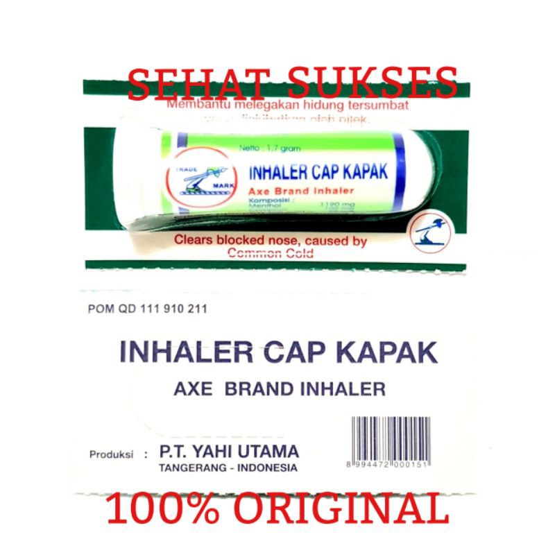 CAP KAPAK INHALER - MELEGAKAN HIDUNG TERSUMBAT