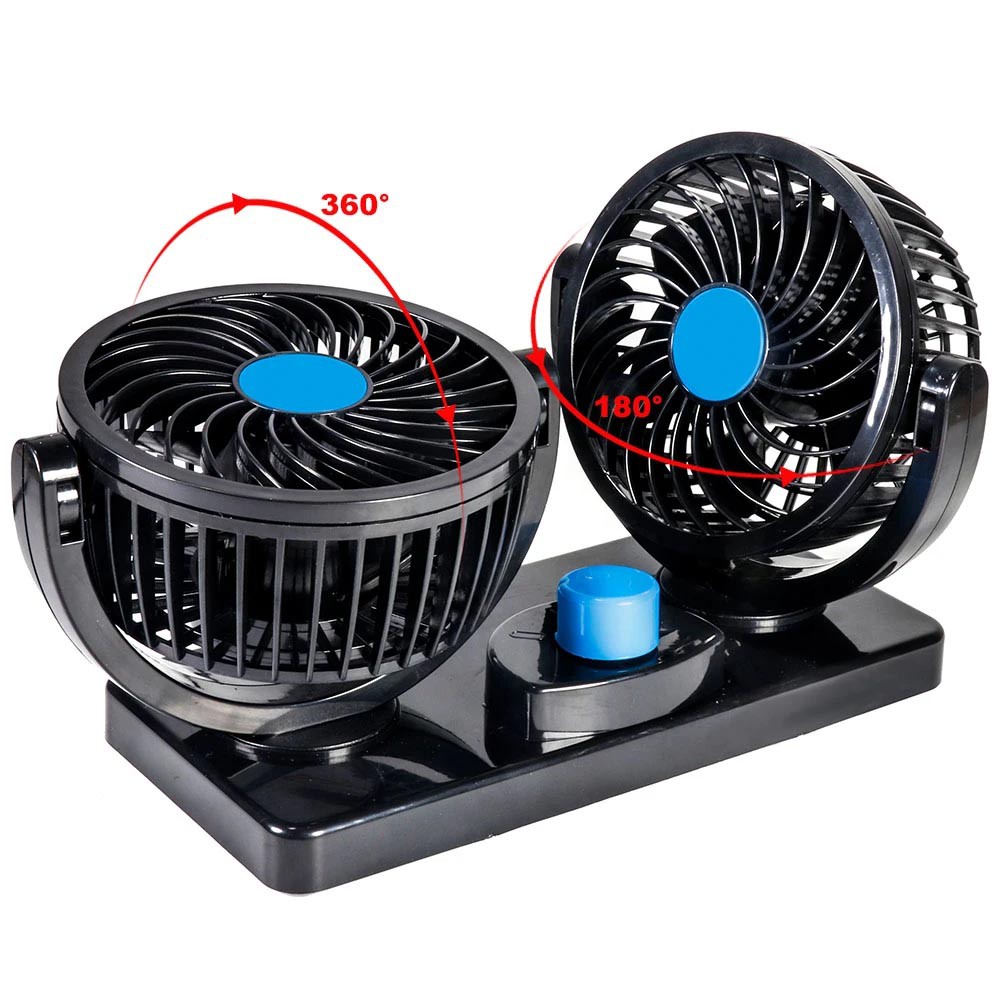 Kipas Angin Mobil 12v to 24v / T304 Double-Headed Fan