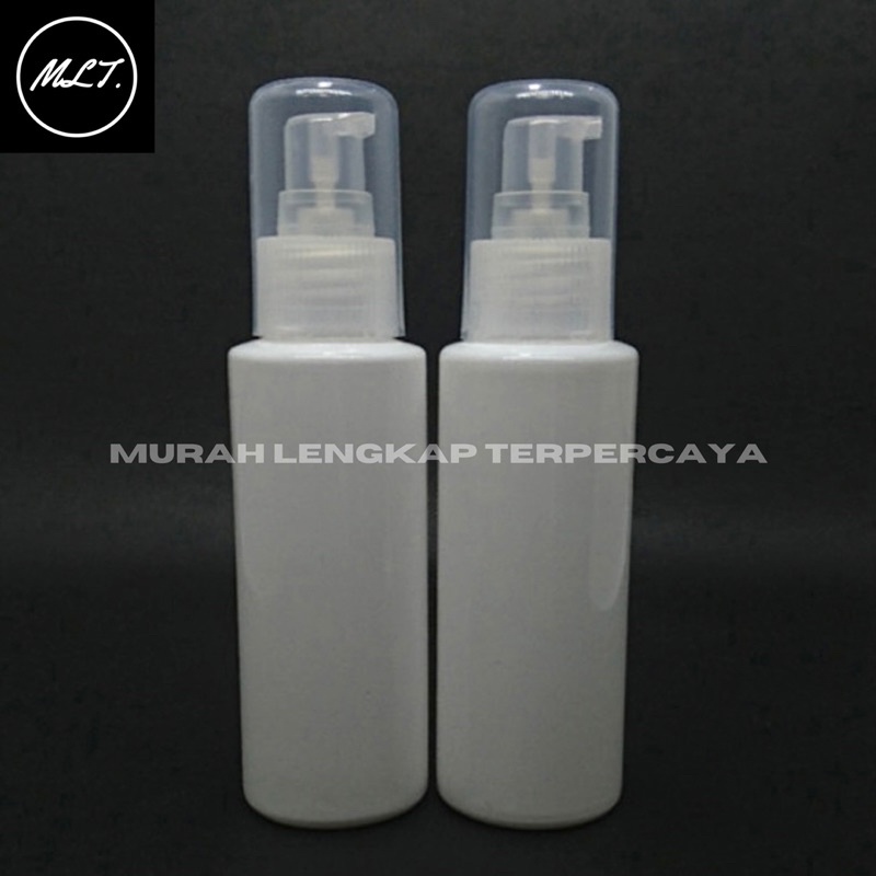 BOTOL TREATMENT PUMP 100 ML FULLCAP MODEL RF / BOTOL PUMP TREATMENT 100 ML PUTIIH FULLCAP TREATMENT PUMP CLEAR FULL CAP PET PUTIH RF 100ML